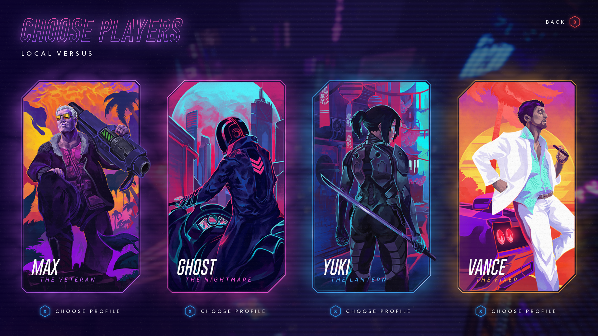 Hyper Jam - Characters